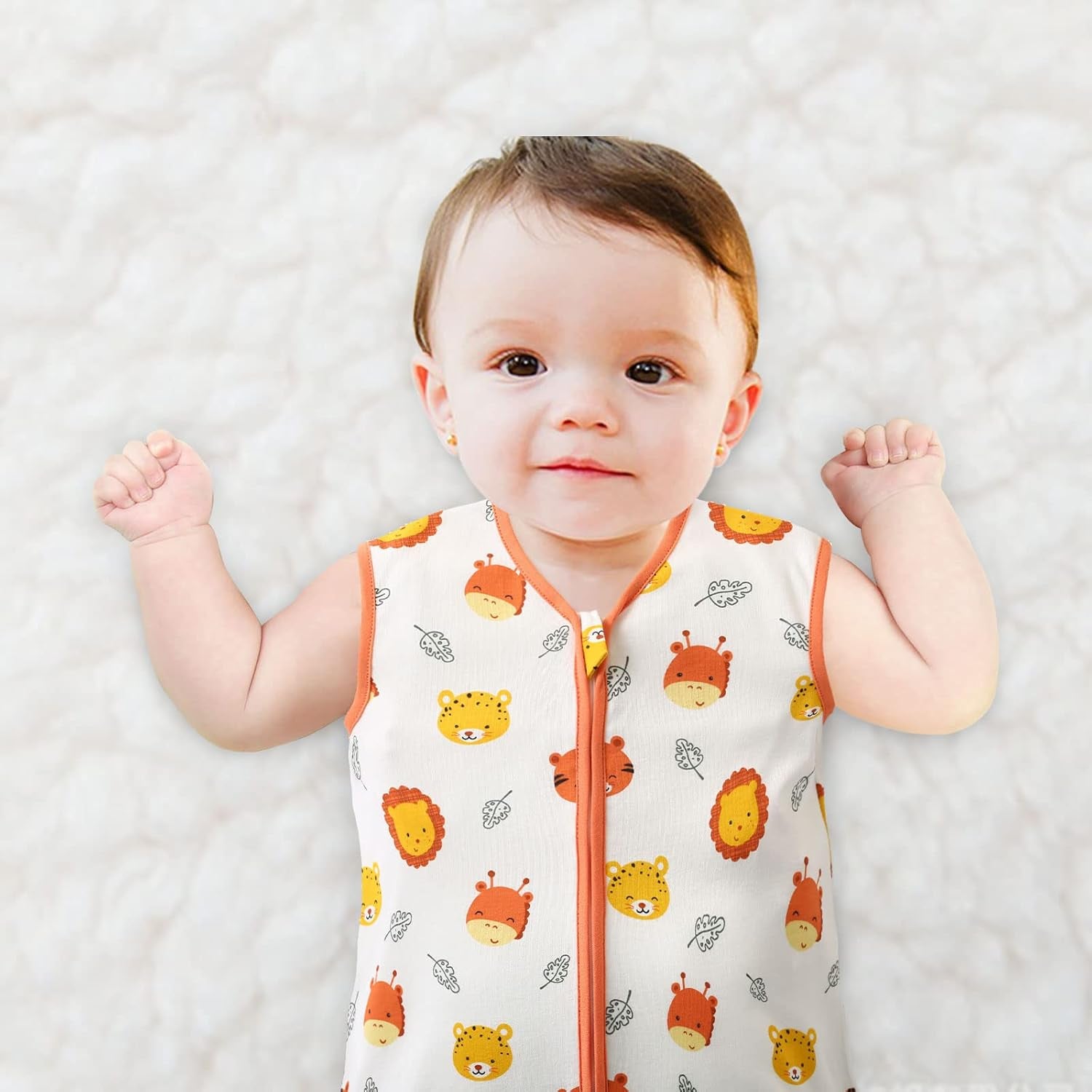 POSENPRO Baby Sleep Sack – 2-Pack Cotton Wearable Blankets with 2-Way Zipper (Unisex, All-Season)