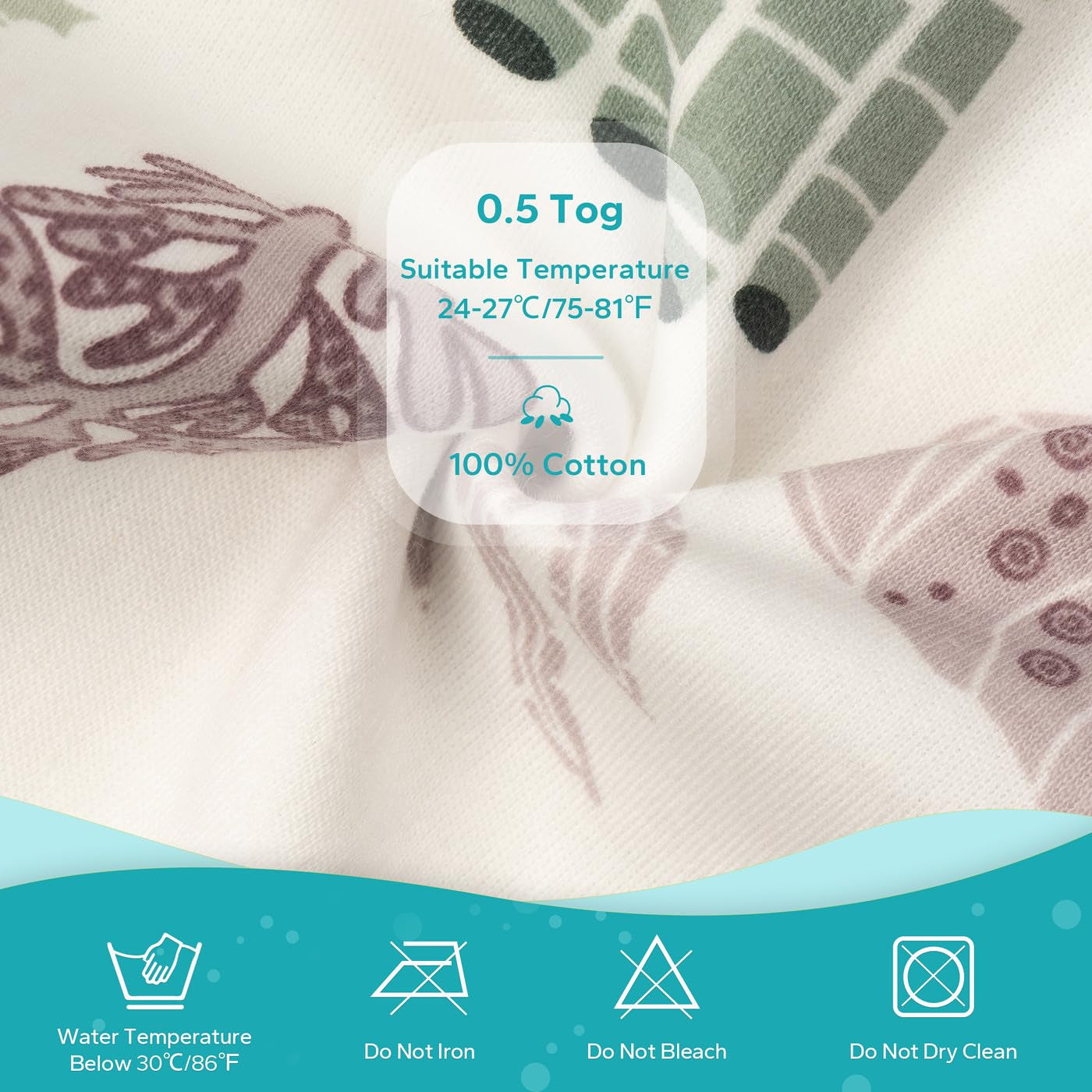 ZIGJOY Baby Transition Swaddle Sack – 0.5 TOG Cotton Sleep Sack with 2-Way Zipper (Coral, 0–3 Months)