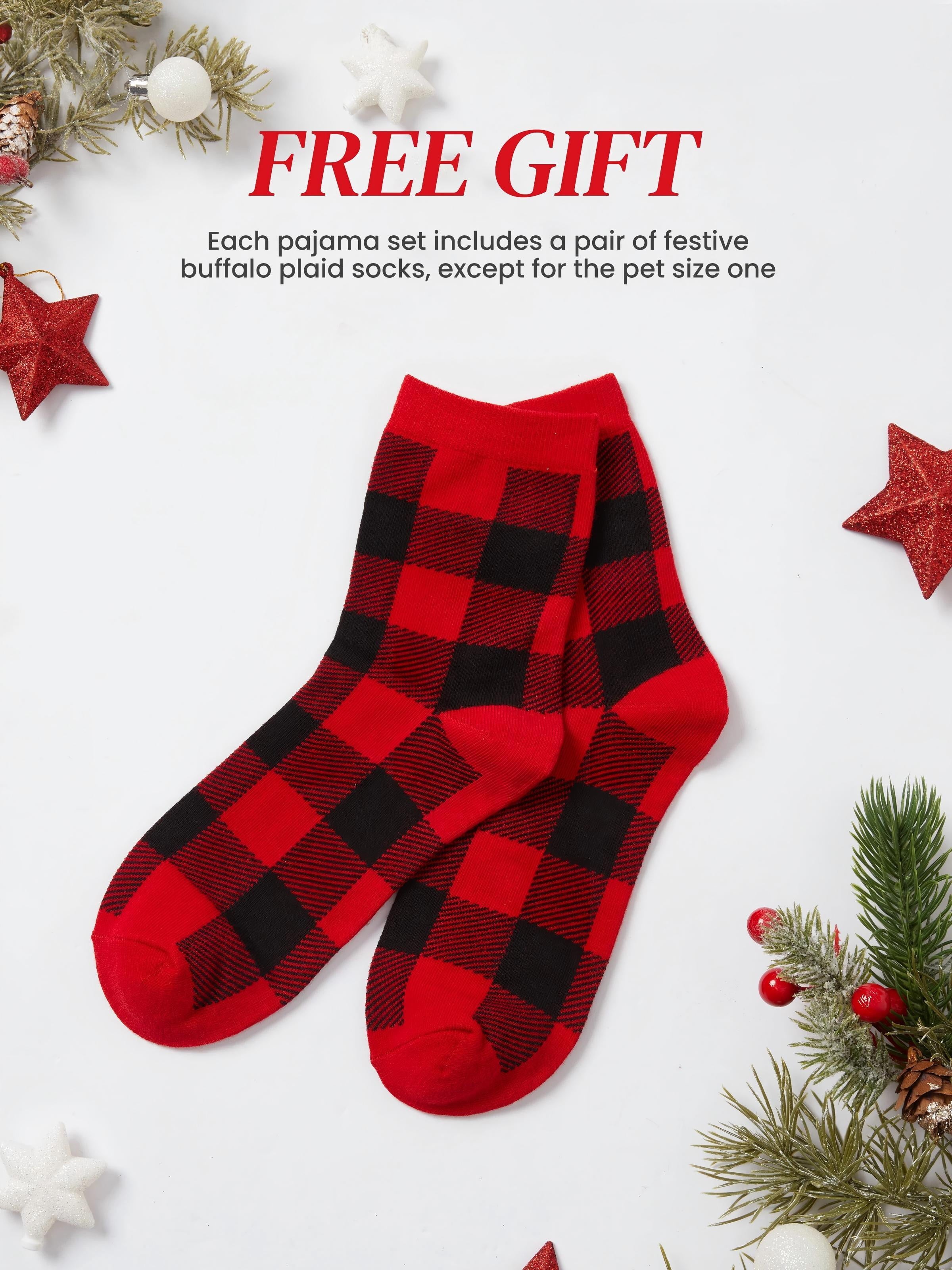 Men’s Gingerbread Christmas Pajama Set – Long Sleeve Top & Pants with Socks (Size L)