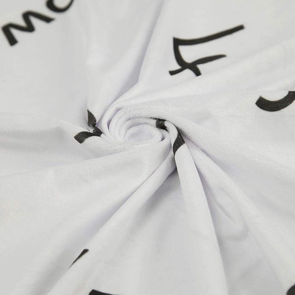 Baby Monthly Milestone Blanket – Animal Theme Growth Chart Photography Prop (50×40")