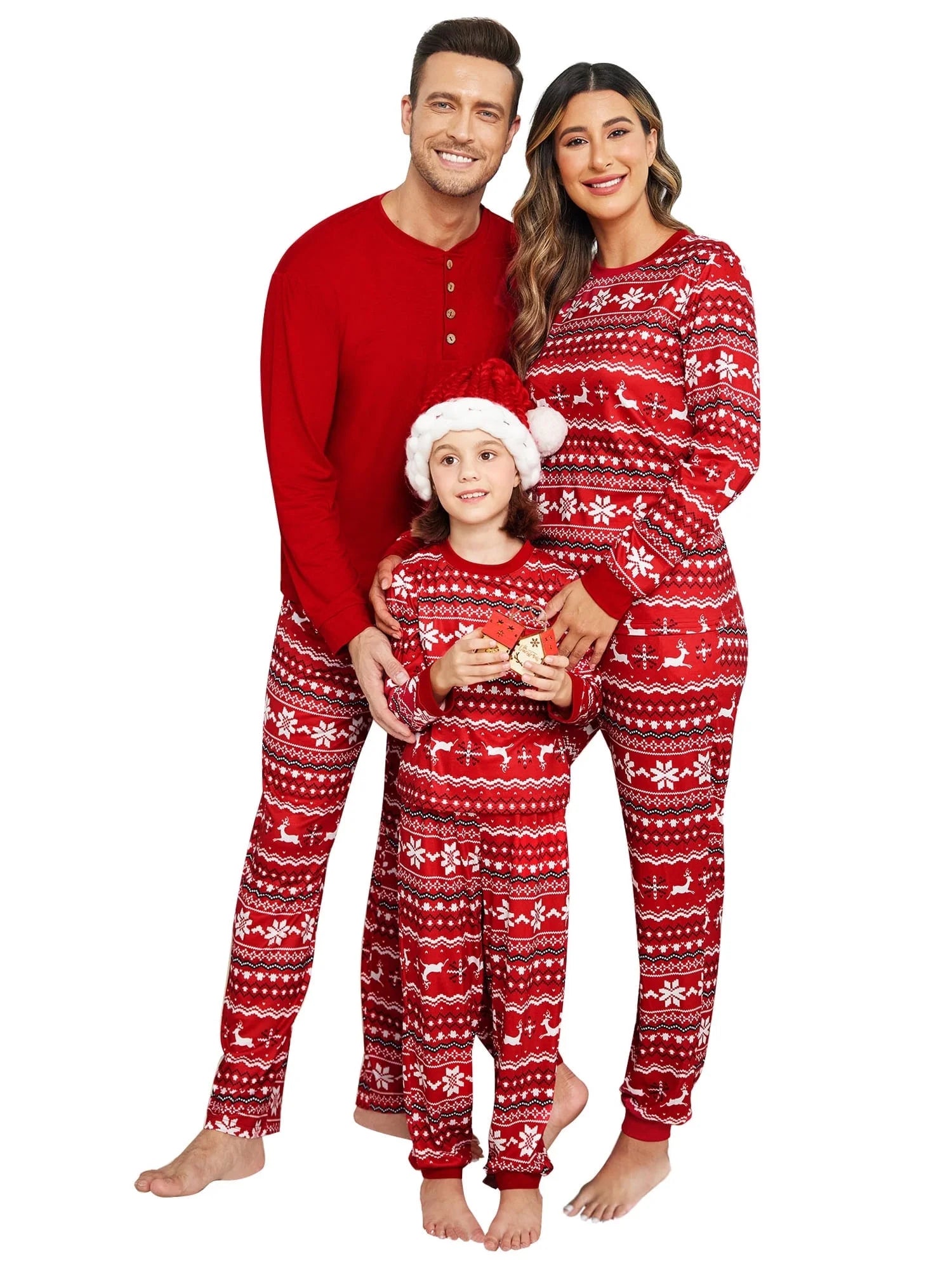 Matching Family Christmas Pajamas – Long Sleeve Holiday Lounge Sets