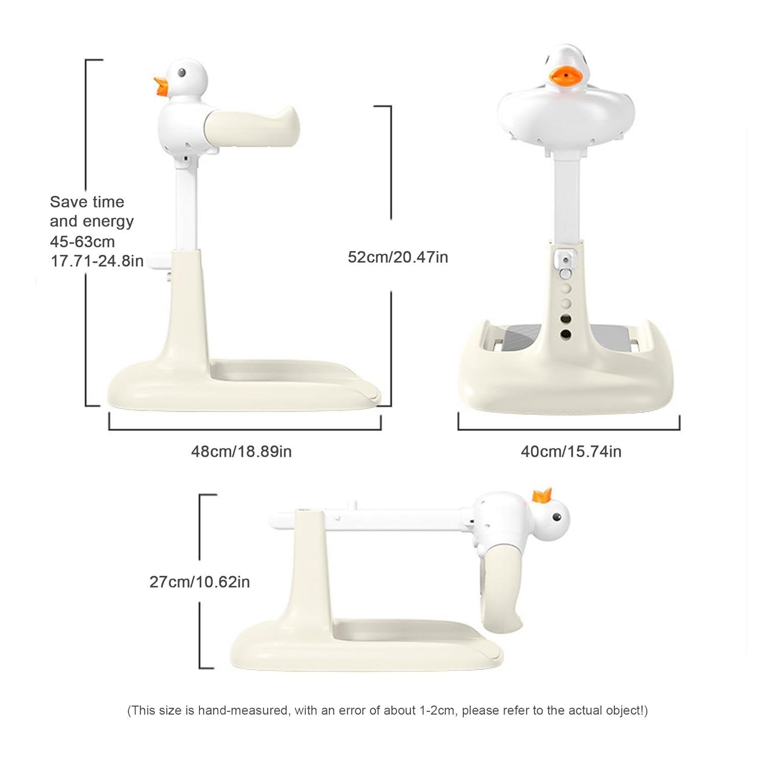 Adjustable Baby Shower Stand – Foldable Anti-Slip Bath Support for Infants & Toddlers (8–36 Months)