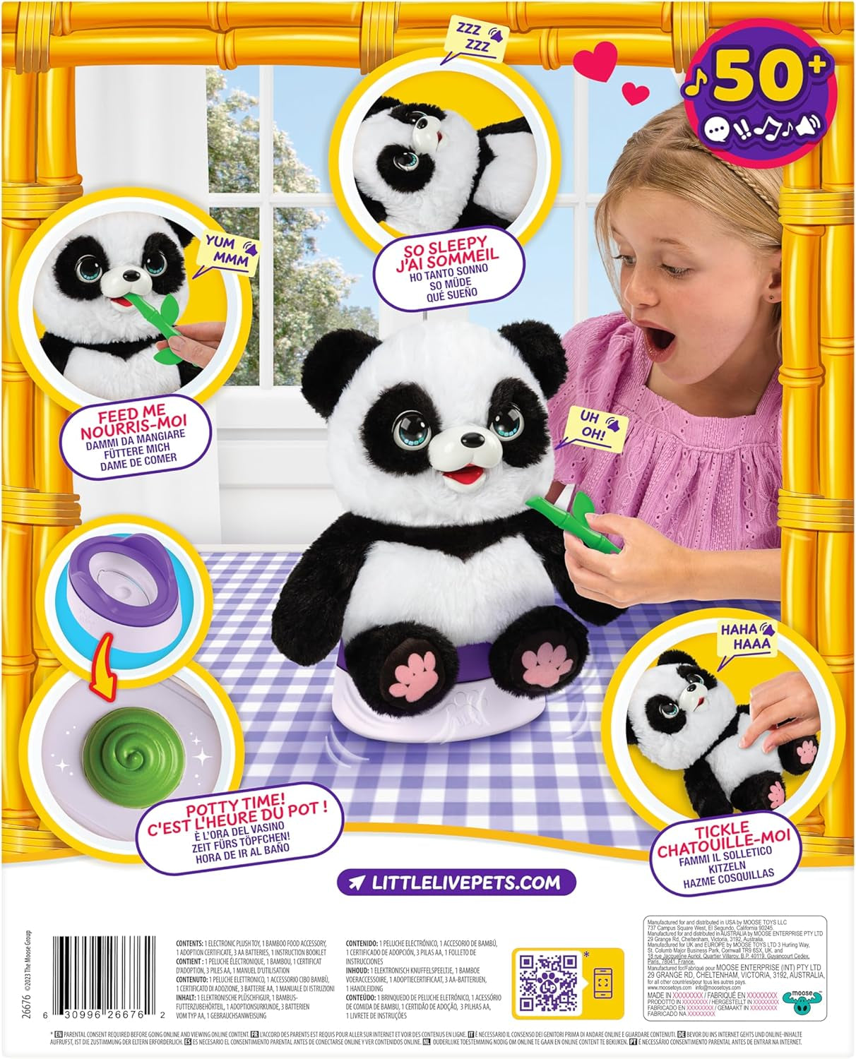 Little Live Pets My Baby Talking Panda | Chuchu Interactive Plush Toy (50+ Sounds)