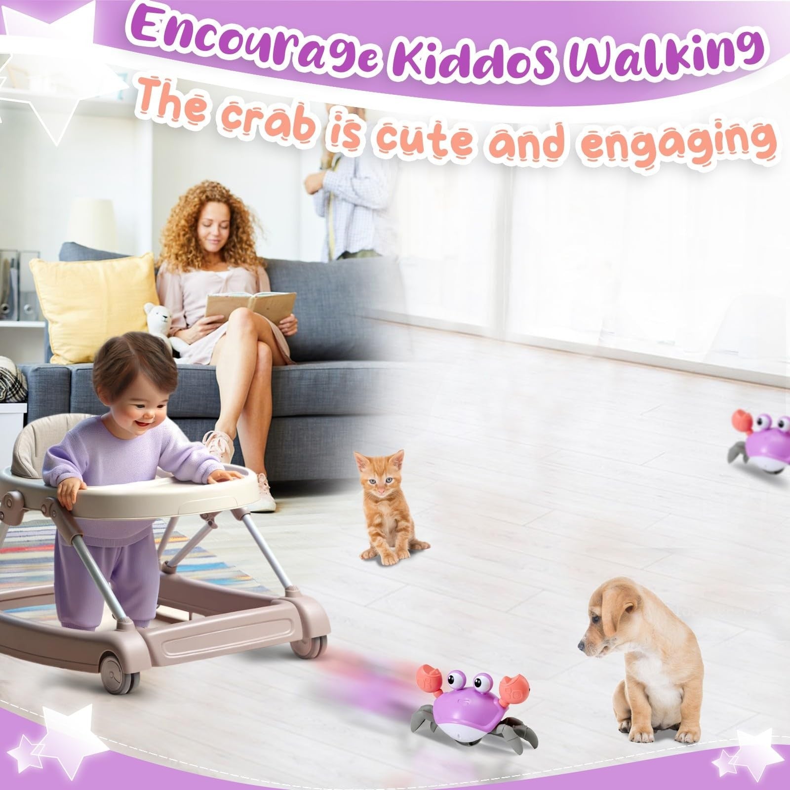 Crawling Crab Baby Toy – Interactive Musical Light-Up Toddler Toy