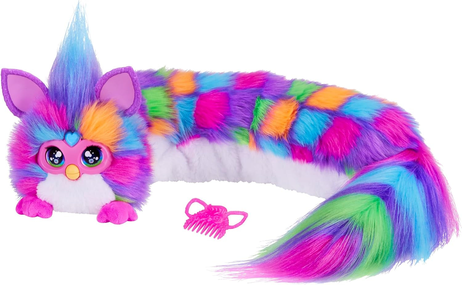 FURBY DJ Interactive Plush Toy – Music, Lights & Motion (Neon Star, 32")