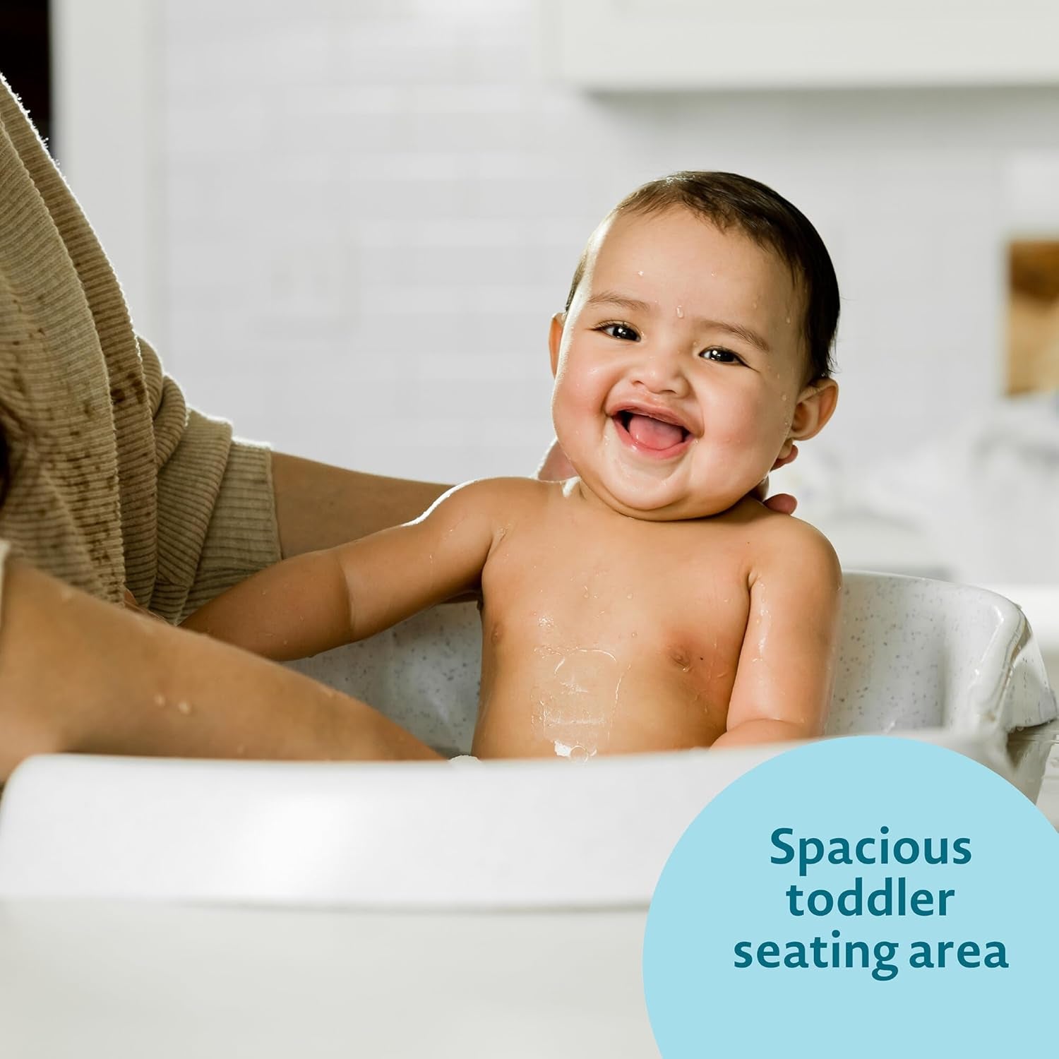 The First Years Rain Shower Baby Bathtub | 3-in-1 Infant Sling & Spray Shower Set